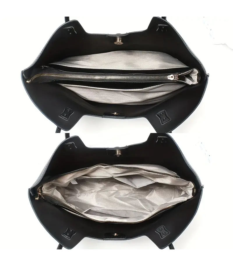 Bolso de Hombro con Interior Forrado y Cierre con broche – Diseño Minimalista